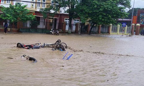 Thị trấn Tuần Giáo sau trận lũ ( Nguồn Ảnh: Báo Điện Biên Phủ )