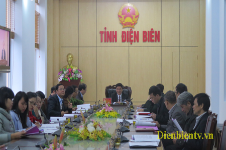 Hội nghị trực tuyến triển khai công tác tư pháp năm 2018 tại điểm cầu Điện Biên.