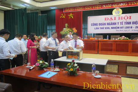 Các đại biểu bỏ phiếu bầu.