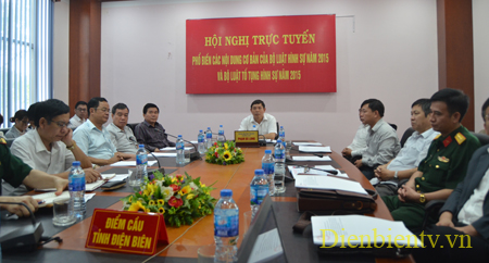 Toàn cảnh Hội nghị trực tuyến tại Điện Biên.