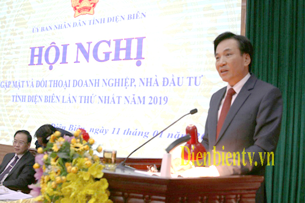 Đồng chí Trần Văn Sơn - Ủy viên Trung ương Đảng, Bí thư Tỉnh ủy, Trưởng Đoàn đại biểu Quốc hội tỉnh ghi nhận và đánh giá cao những giải pháp hiệu quả, kết quả nổi bật đạt được trong cải thiện môi trường kinh doanh, thu hút đầu tư của tỉnh Điện Biên trong thời gian qua.
