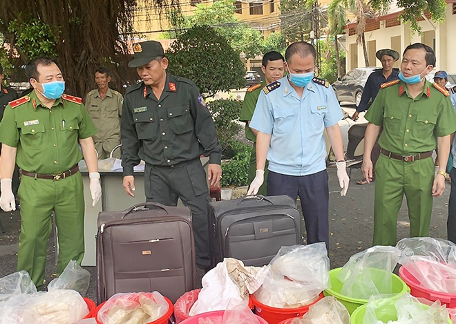Số lượng ma túy hơn 500kg. Ảnh CAND