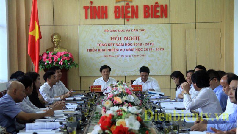 Quanh cảnh hội nghị tại điểm cầu tỉnh Điện Biên