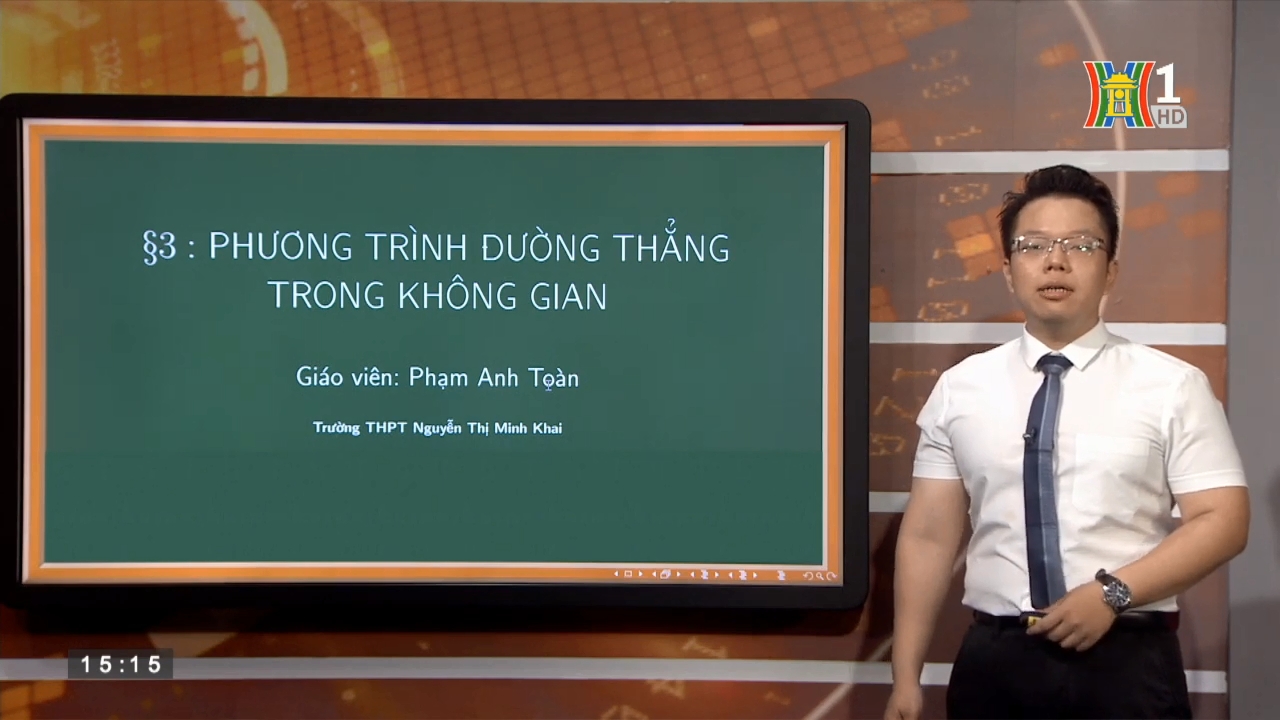 MÔN TOÁN LỚP 12 PHƯƠNG TRÌNH ĐƯỜNG THẲNG TRONG KHÔNG GIAN TIẾT 1