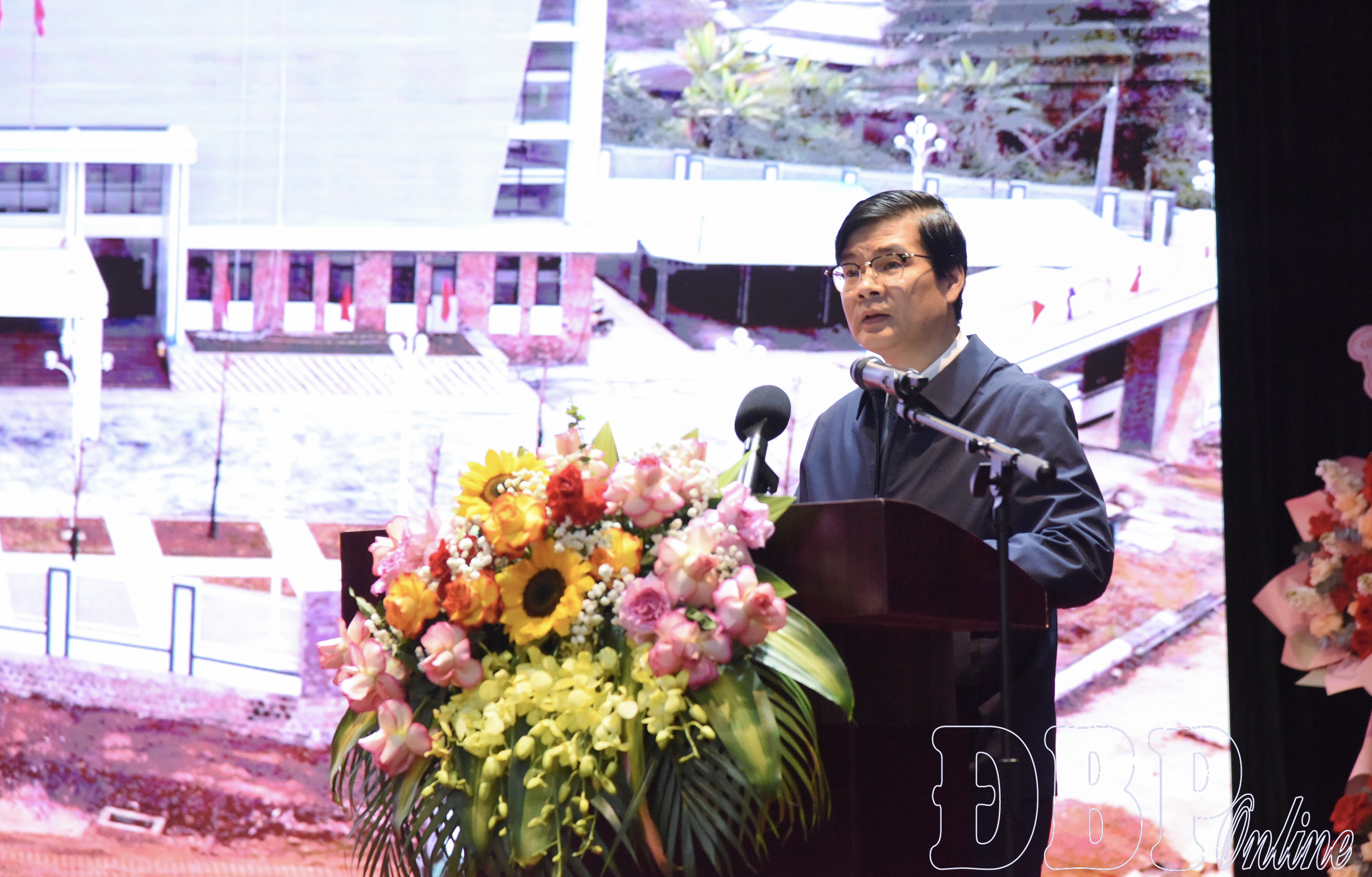 Trưởng Ban Nội chính Tỉnh ủy Chu Xuân Trường phát biểu tại lễ khánh thành.