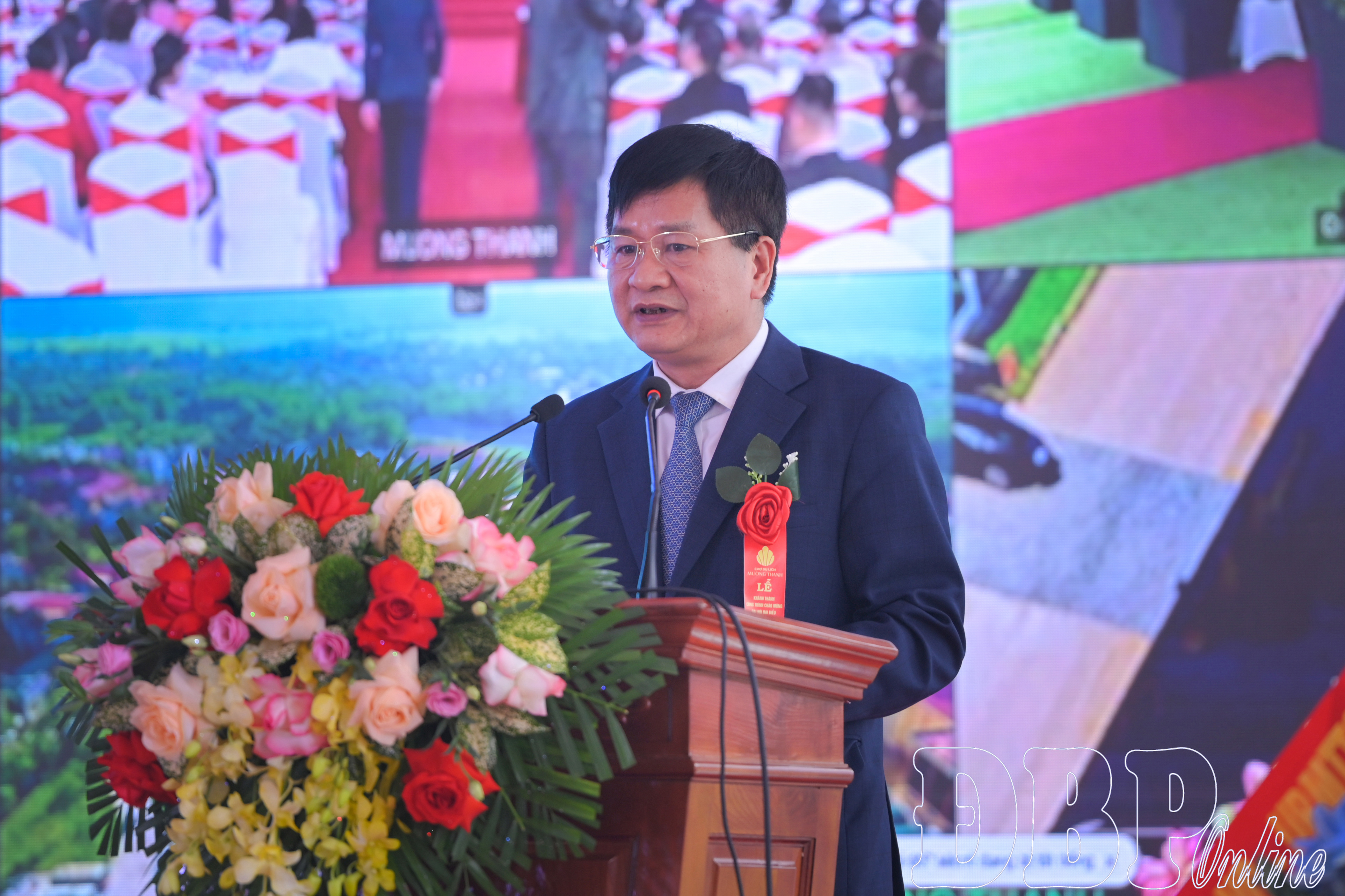 Đồng chí Lê Thành Đô, Phó Bí thư Thường trực Tỉnh ủy, Chủ tịch HĐND tỉnh phát biểu tại lễ khánh thành.