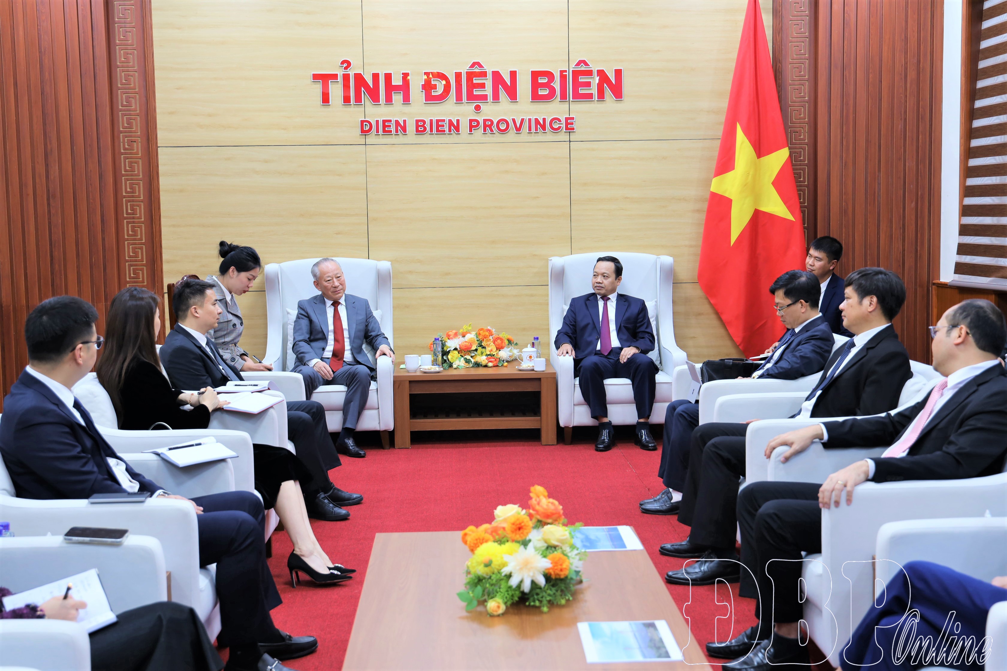 Bí thư Tỉnh ủy Trần Tiến Dũng tiếp xã giao Tập đoàn Xây dựng Thái Bình Dương.